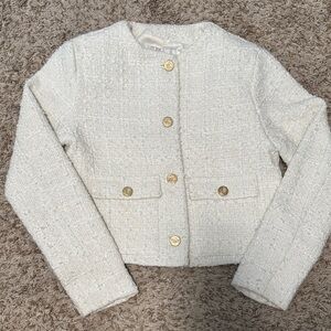 Abercrombie & Fitch Cream Tweed Jacket